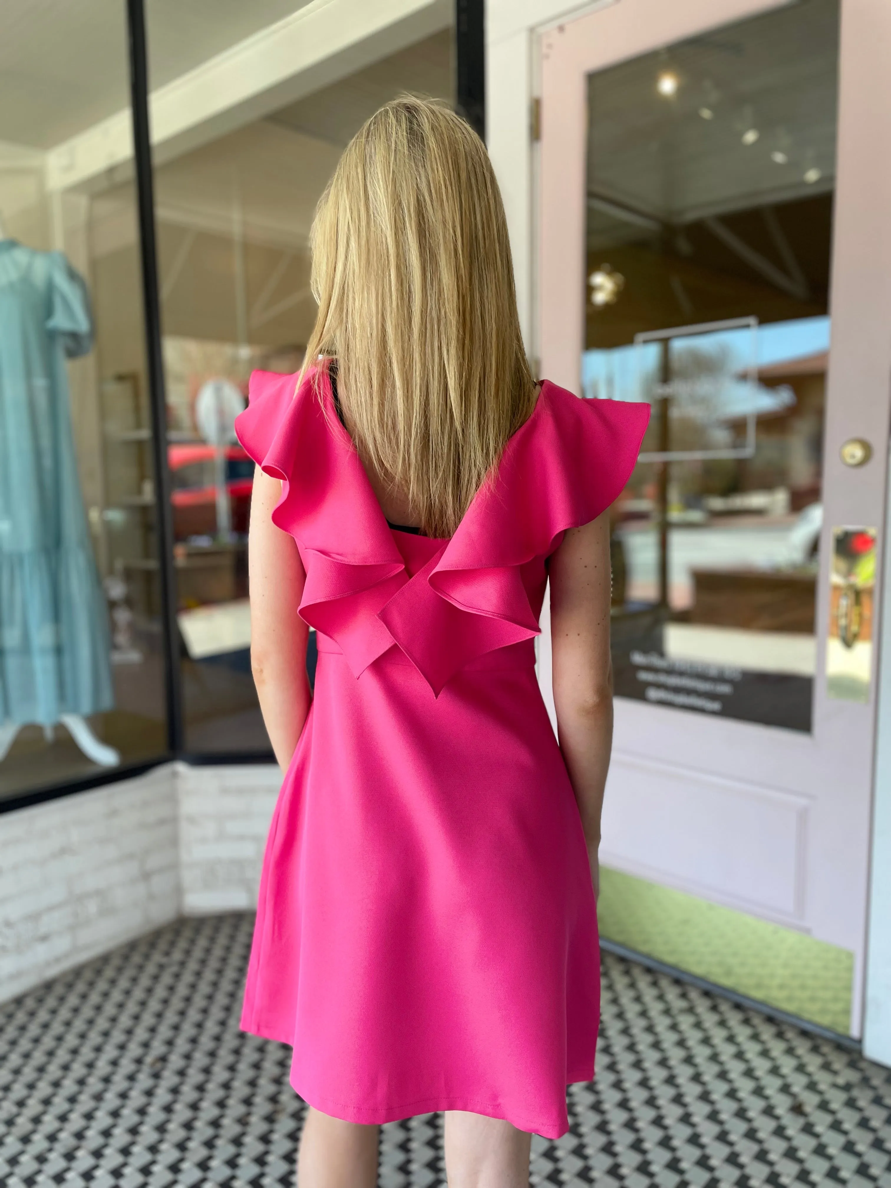 Poppie Dress | Pink sold by Belletique product image thumbnail 3