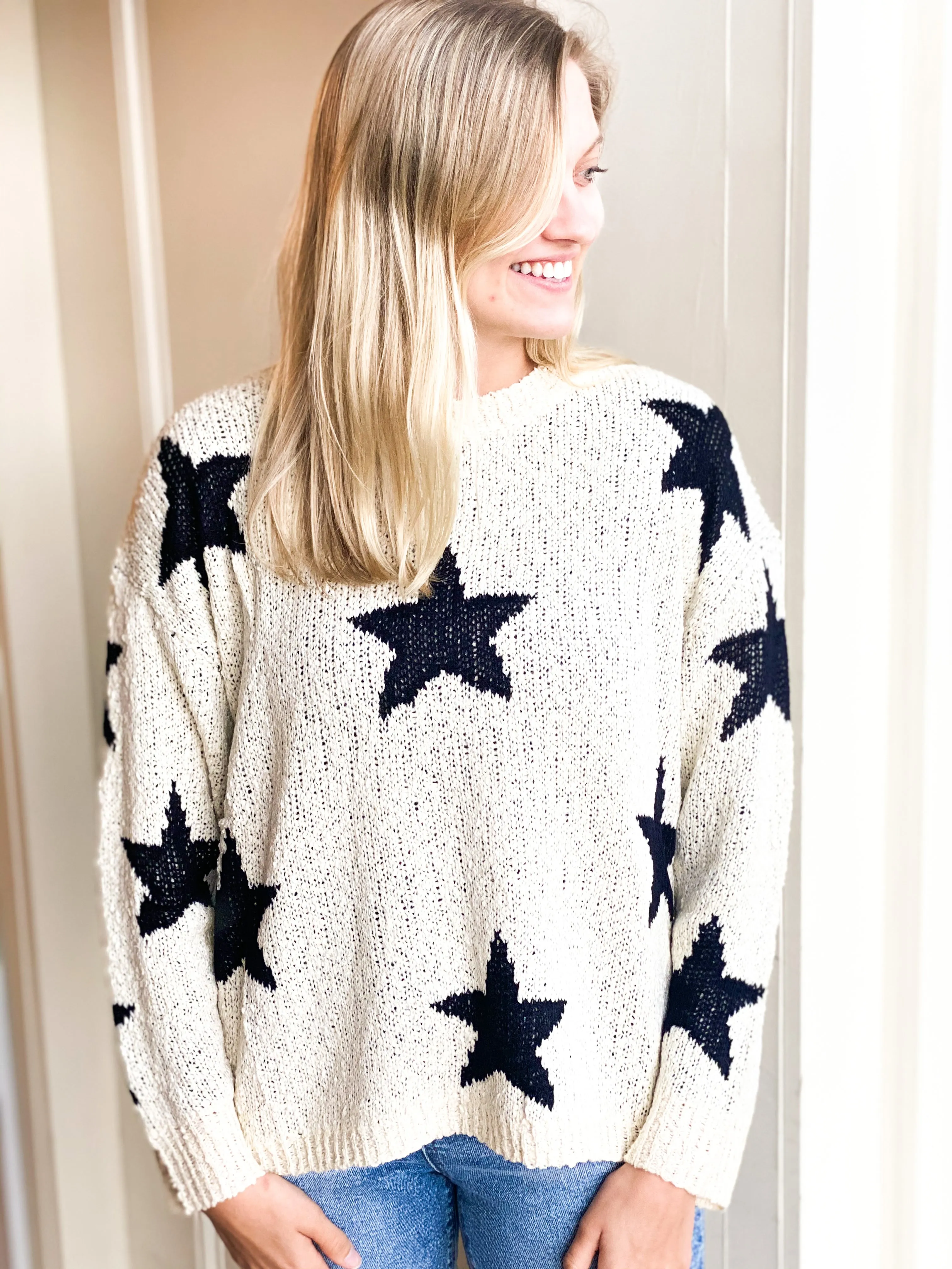 Queens Star Sweater sold by Belletique