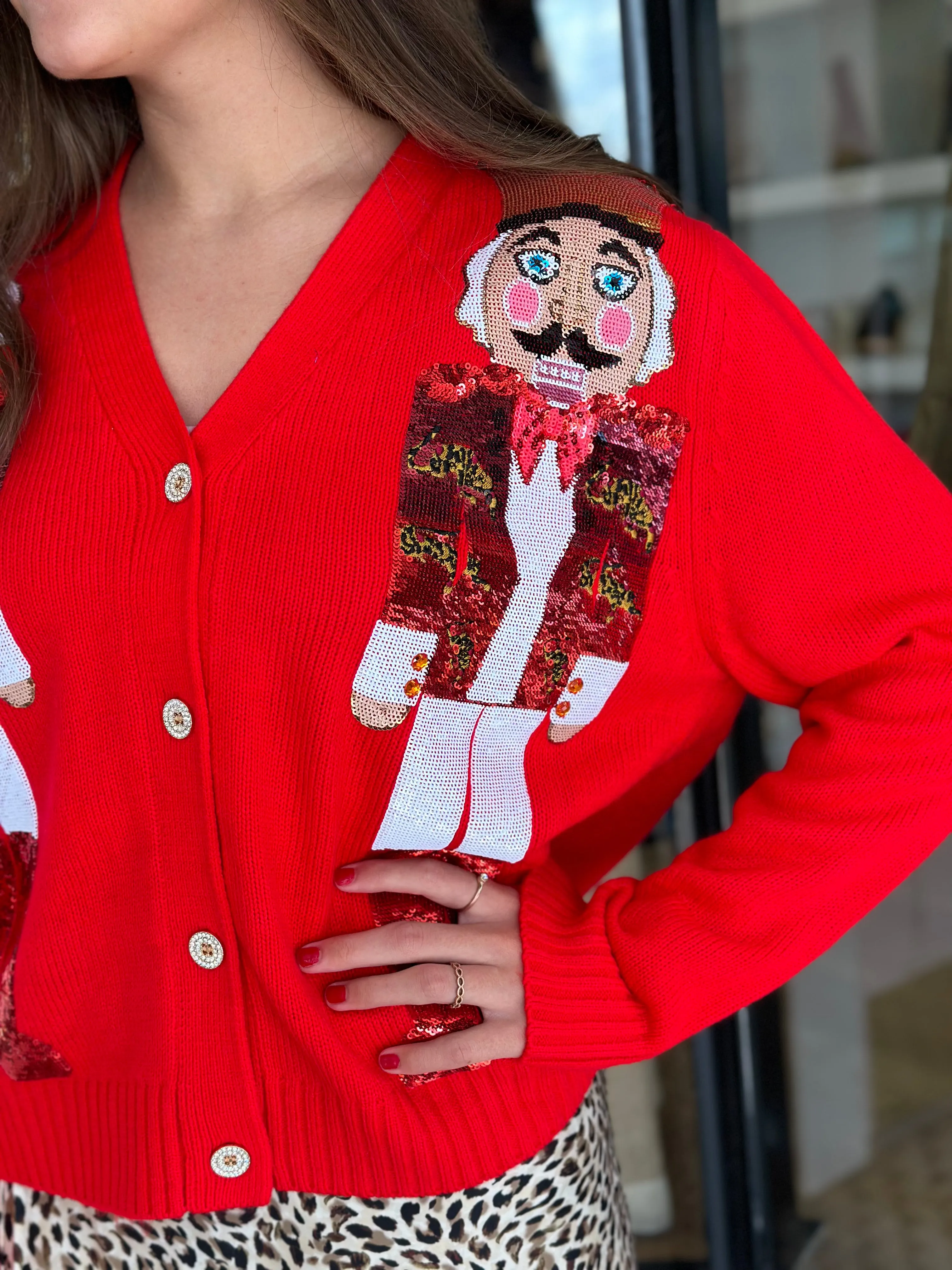 Nutcracker Cardigan | Queen of Sparkles Red sold by Belletique product image thumbnail 2