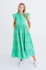 Green Eyelet Tier Maxi Dress sold by Belletique