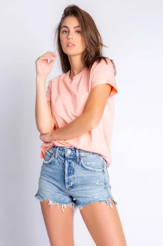 Back to Basics Tee | Light Coral made by P.J. Salvage