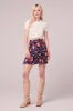 Sori Navy Floral Smocked Mini Skirt sold by Belletique