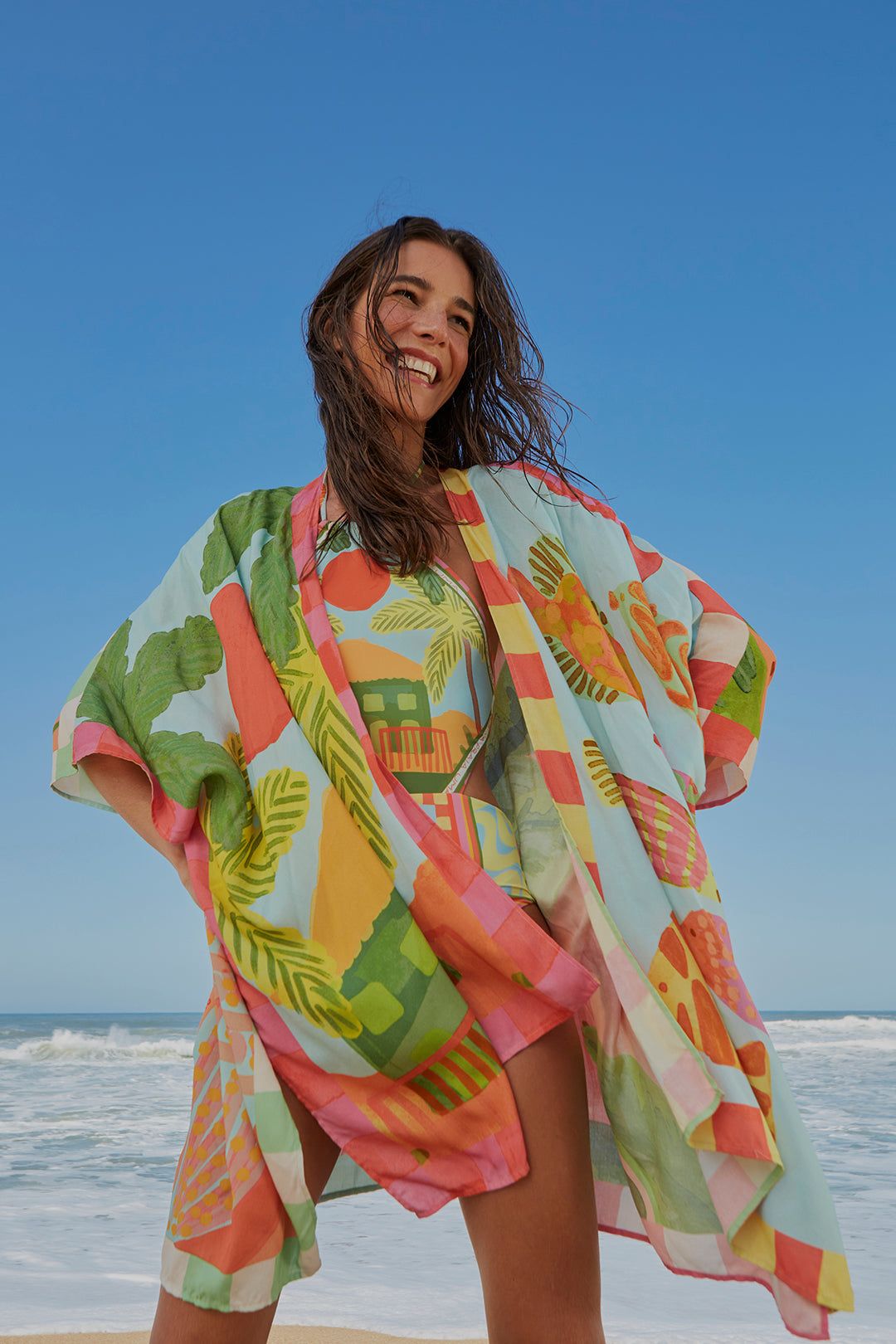 Beach Mixed Scarves Cover Up sold by Belletique