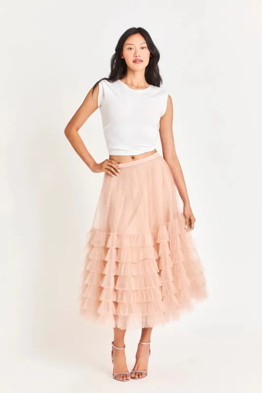 Lyric Maxi Skirt | Taupe sold by Belletique