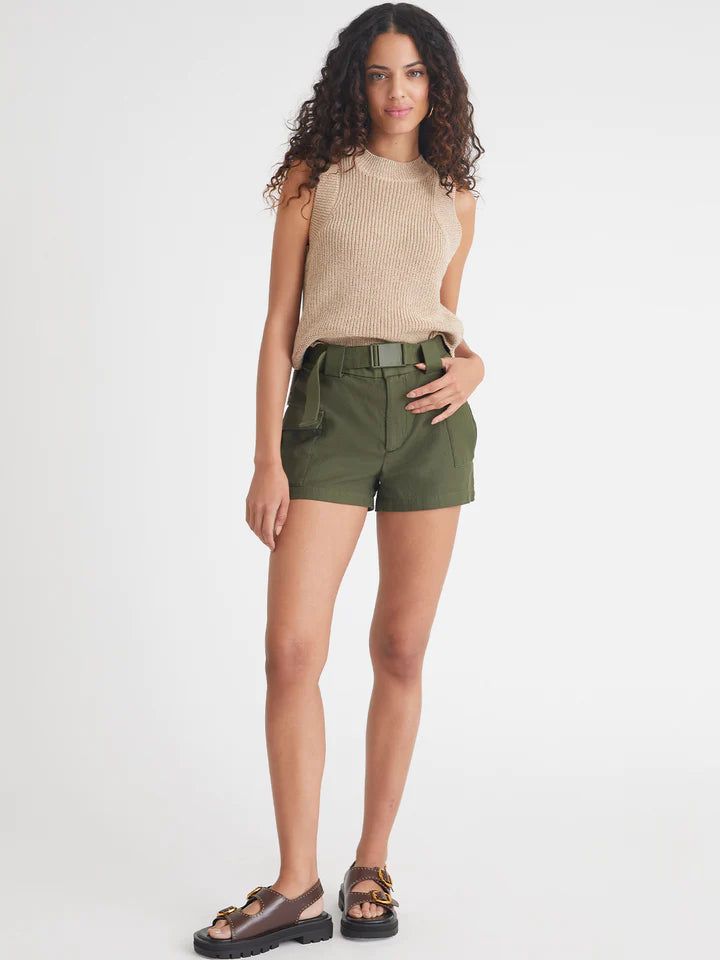 Demi: Metallic Crewneck Tank Sweater | Oat sold by Belletique product image thumbnail 5