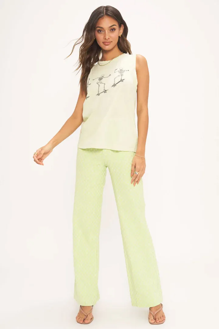 Skeleton Skate Easy Fit Tank | Lime Cream sold by Belletique product image thumbnail 3