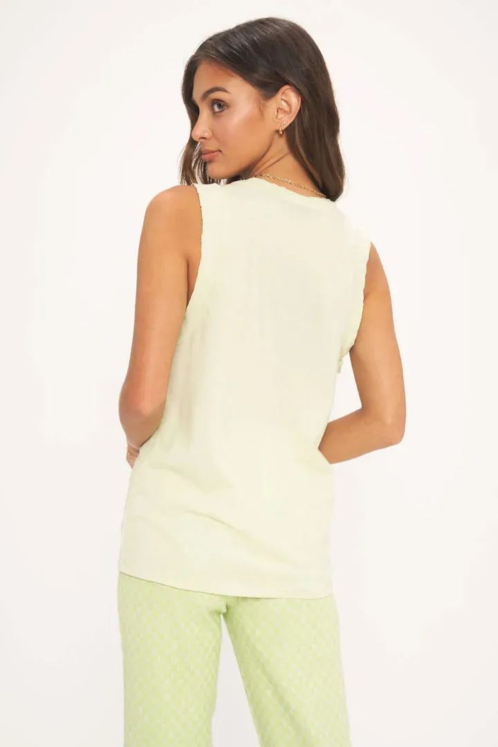 Skeleton Skate Easy Fit Tank | Lime Cream sold by Belletique product image thumbnail 4