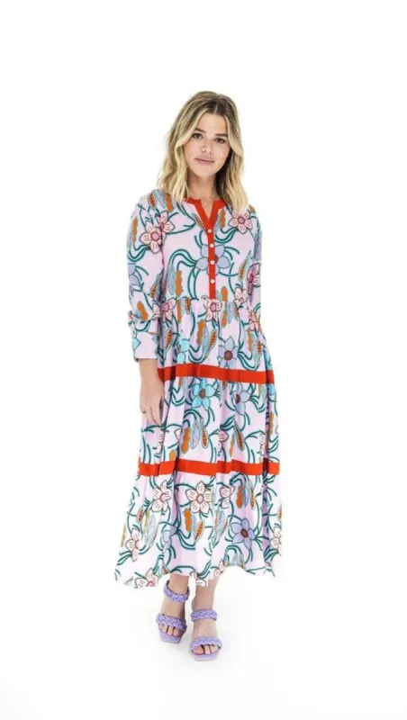 Monet Garden Tiered Maxi Dress sold by Belletique