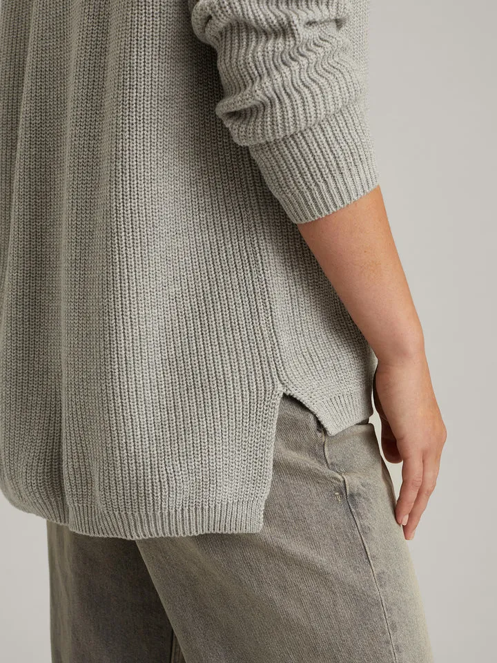 Emma Shaker Crewneck Sweater | Medium Heather Grey sold by Belletique product image thumbnail 5