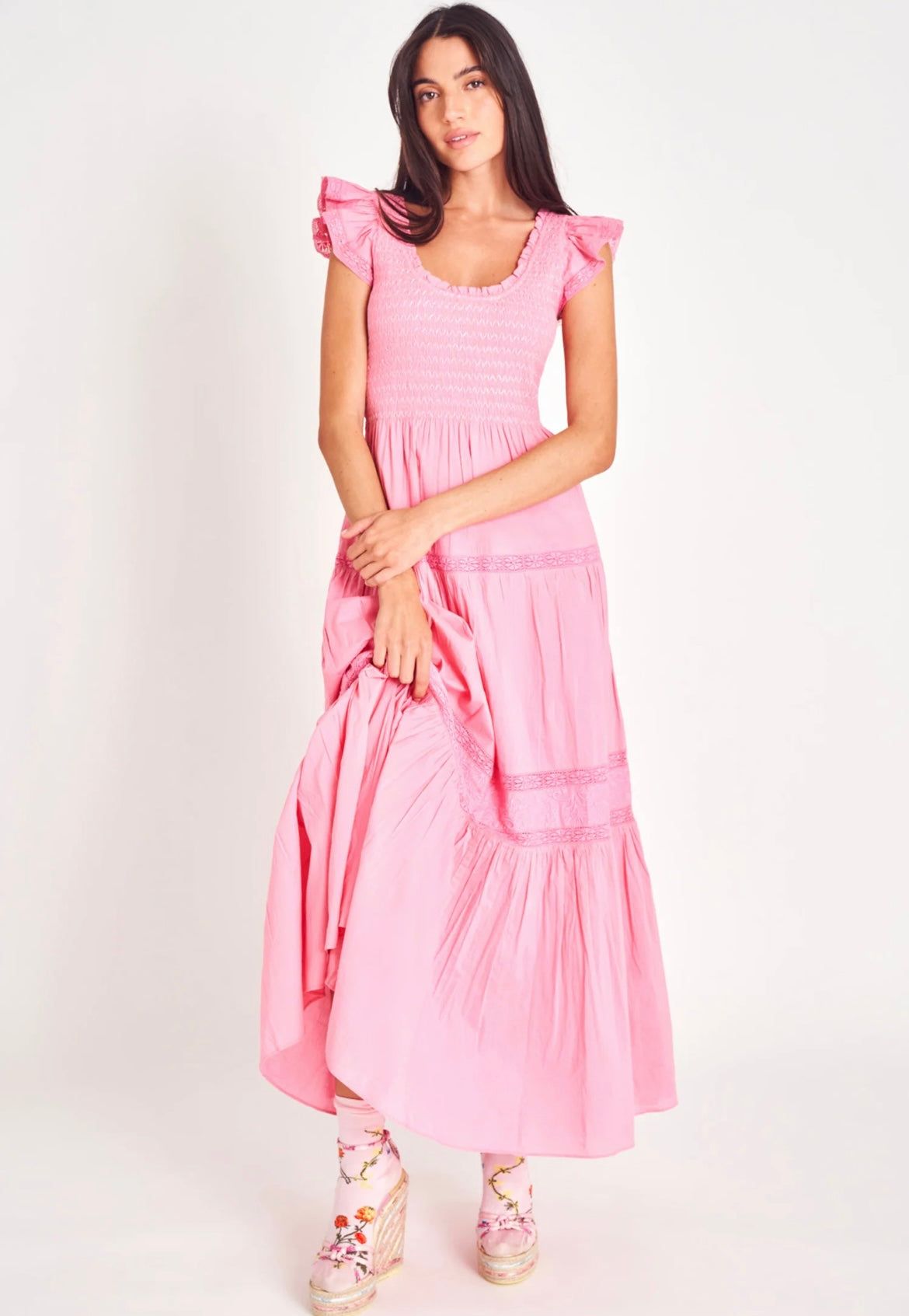Chessie Maxi Dress | Vivid Pink sold by Belletique