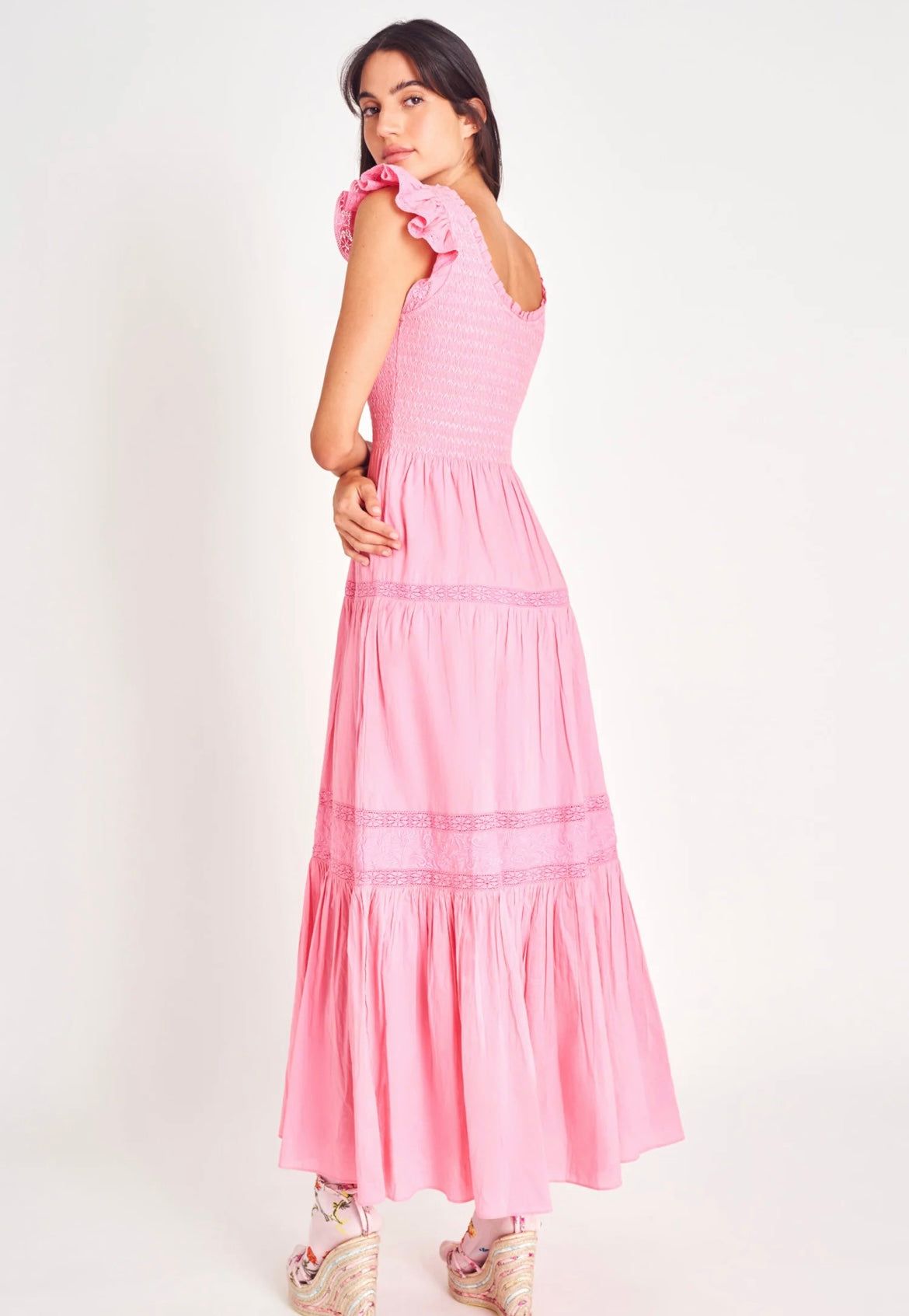 Chessie Maxi Dress | Vivid Pink sold by Belletique product image thumbnail 4