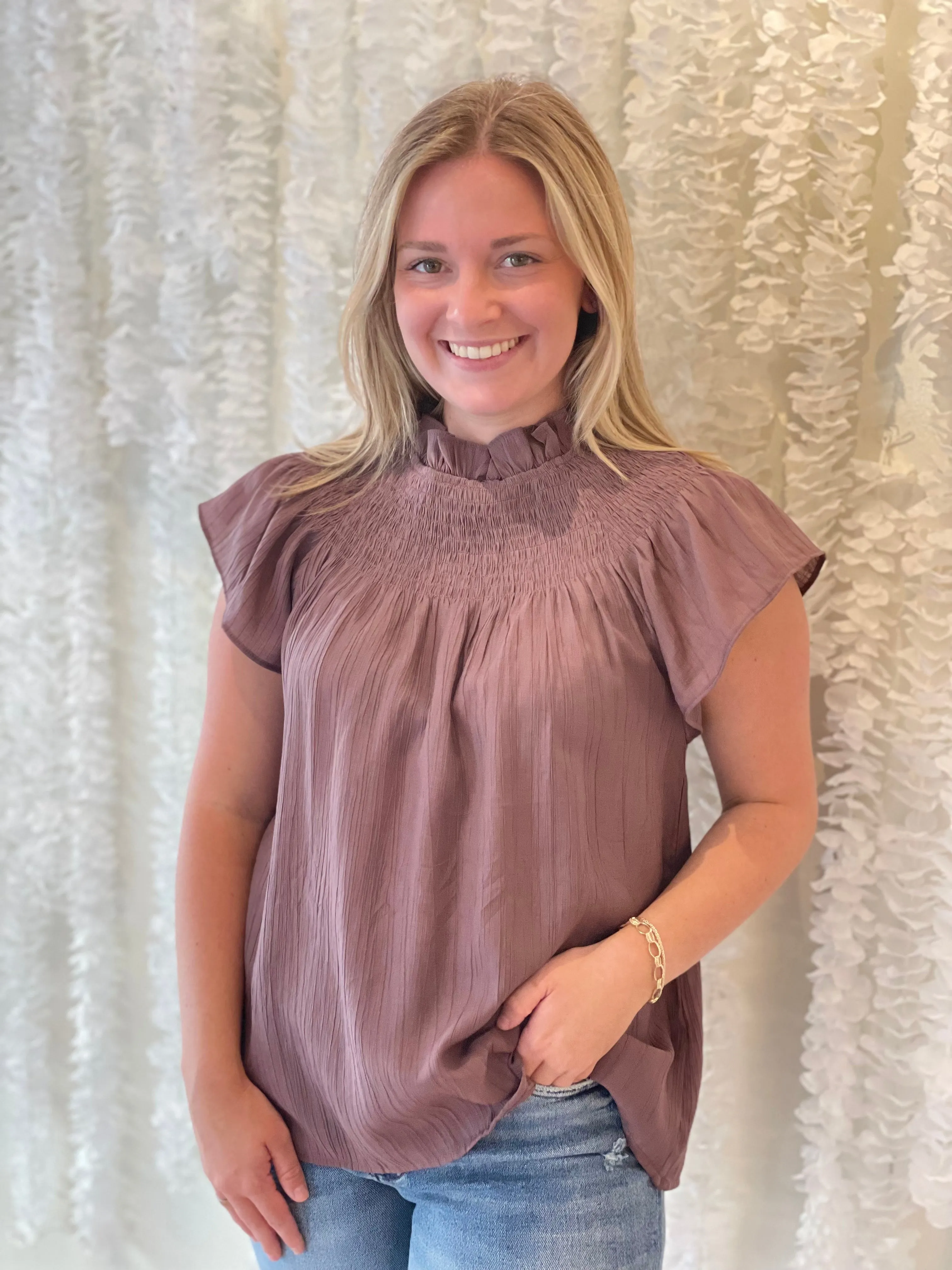 Sleeveless Smocked Blouse sold by Belletique product image thumbnail 2