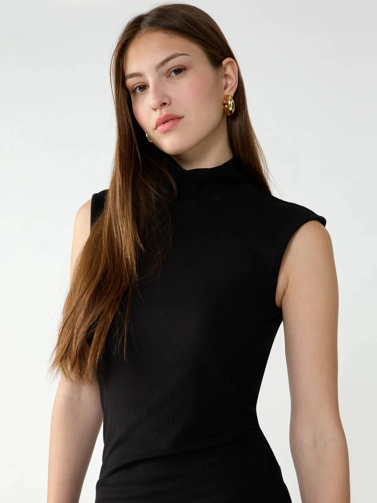 Essential Mock Neck 2.0 | Black sold by Belletique
