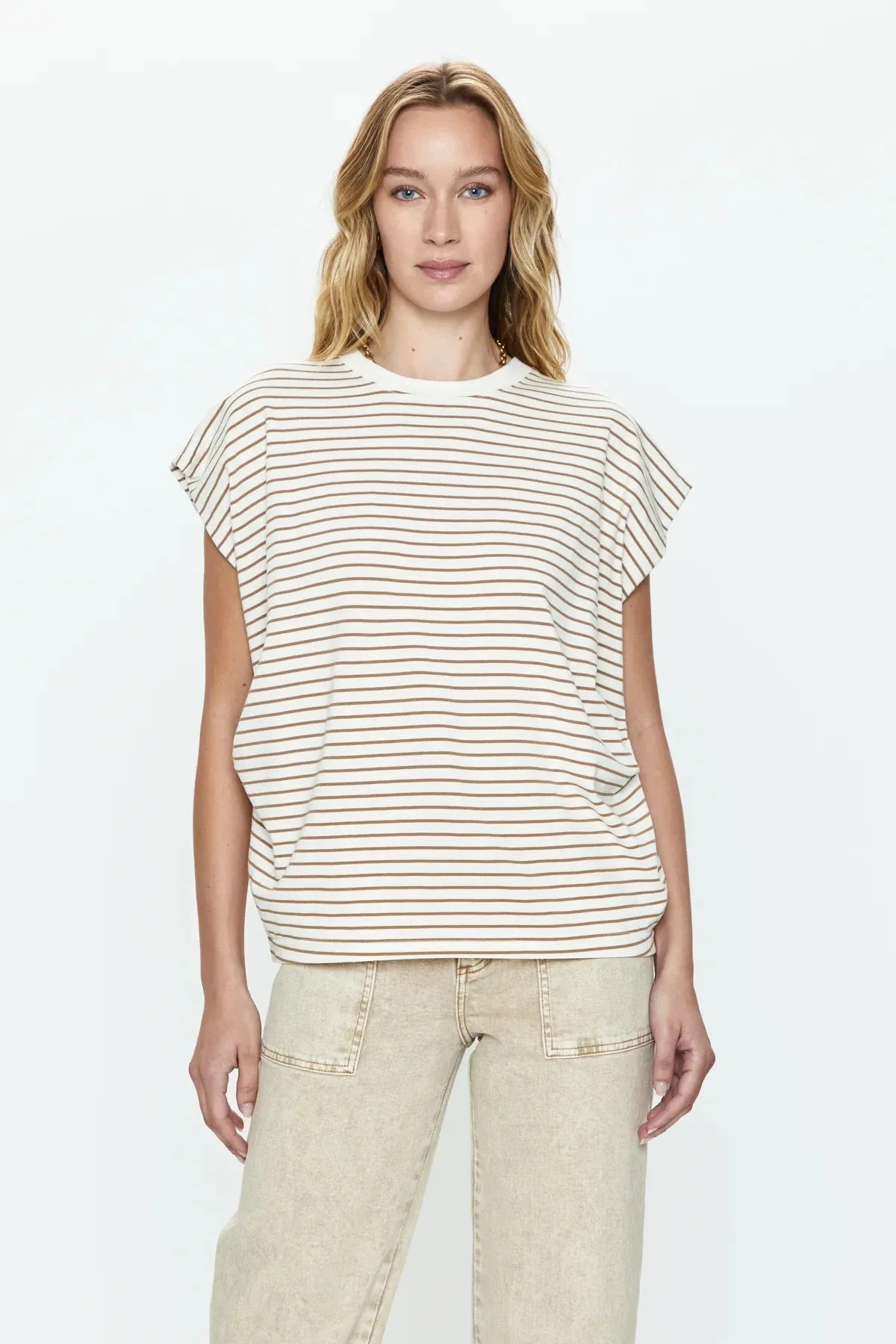 Trina Top | Sable Stripe sold by Belletique