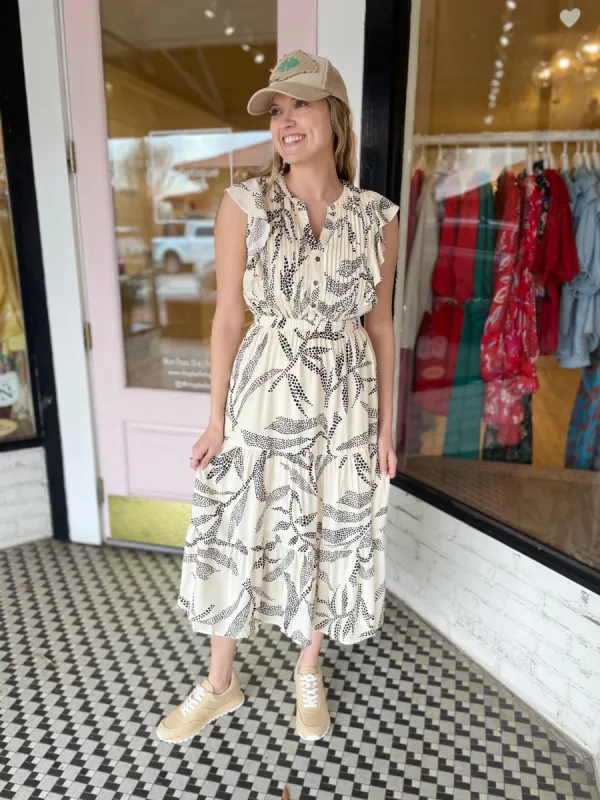 Taylor Dress | Black + Cream sold by Belletique