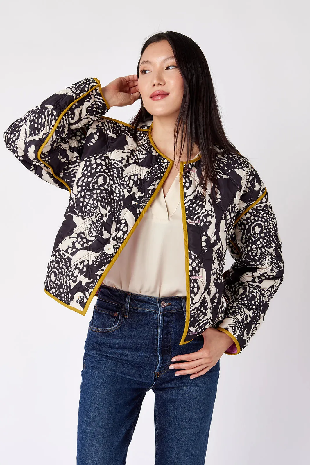 Felix Jacket | BW Leopard sold by Belletique product image thumbnail 4