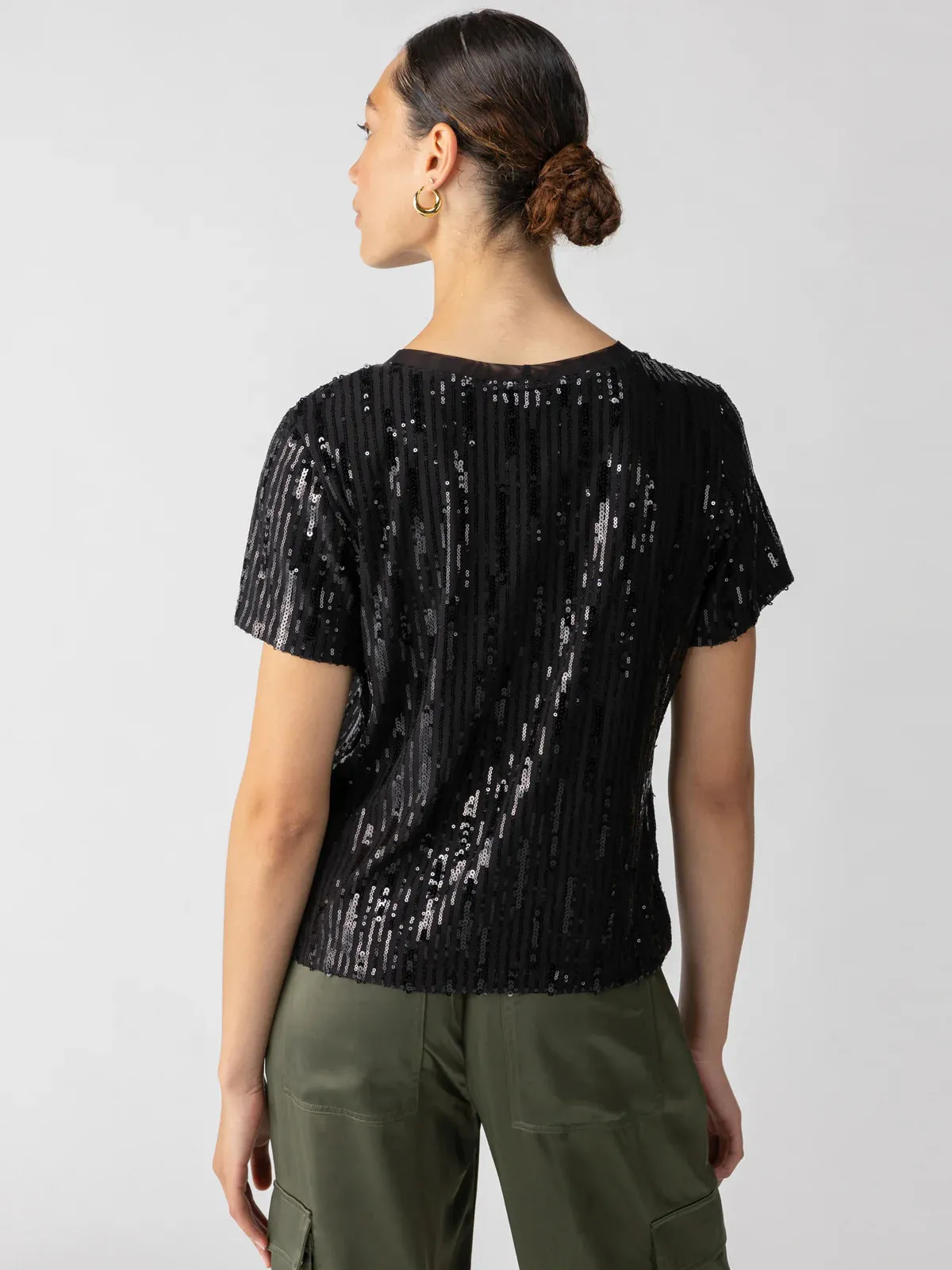 Sequin Perfect Tee | Black sold by Belletique product image thumbnail 3