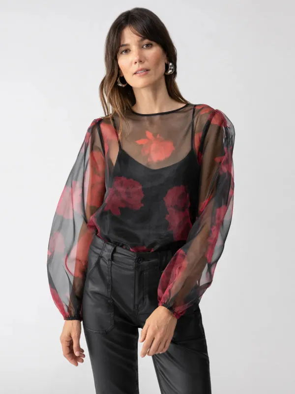 Moody Sheer Blouse | Moody Rose sold by Belletique