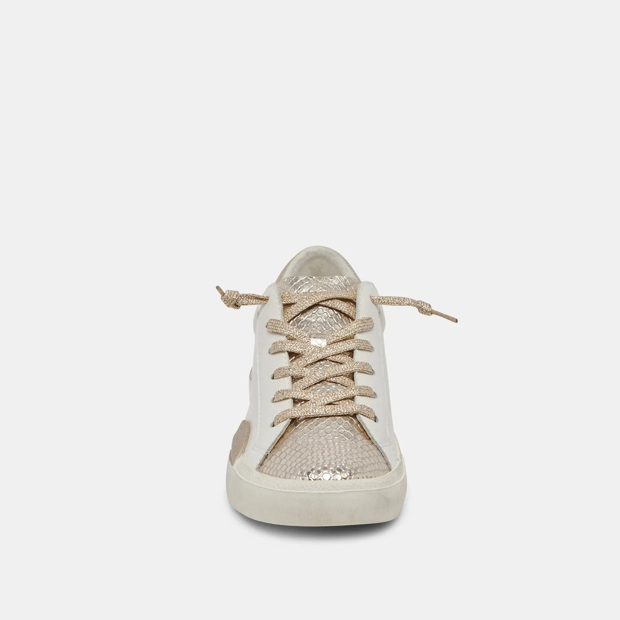 Zina Sneakers | Gold/White sold by Belletique product image thumbnail 4
