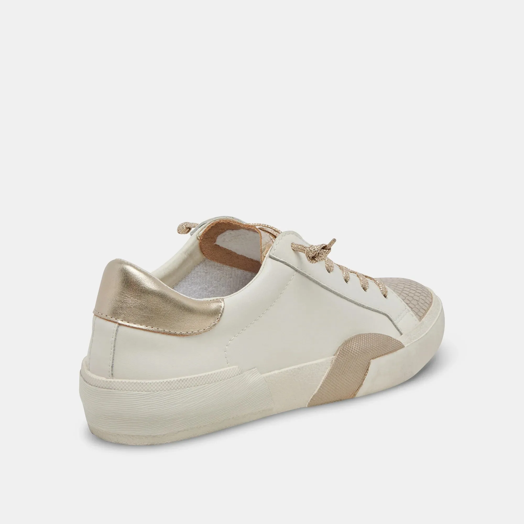 Zina Sneakers | Gold/White sold by Belletique product image thumbnail 3