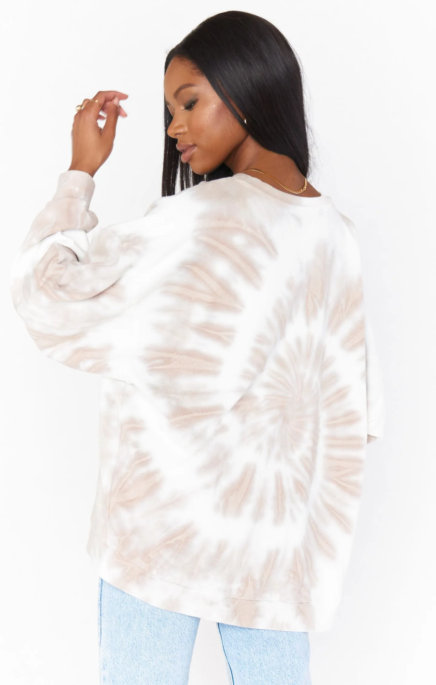 Boyfriend Sweatshirt | Cloud Tie Dye sold by Belletique product image thumbnail 3