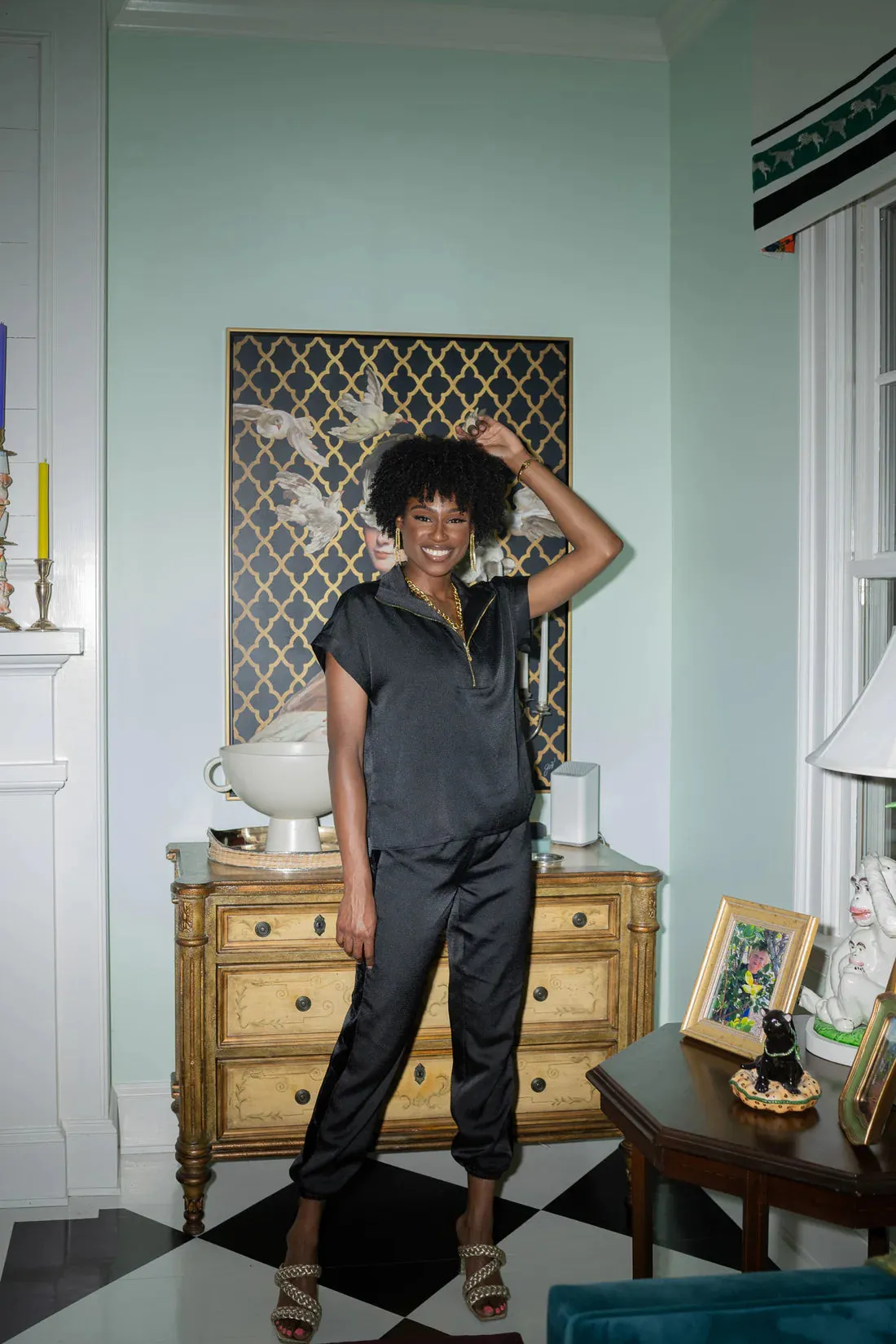 Poppy Pullover | Black Tuxedo sold by Belletique product image thumbnail 5