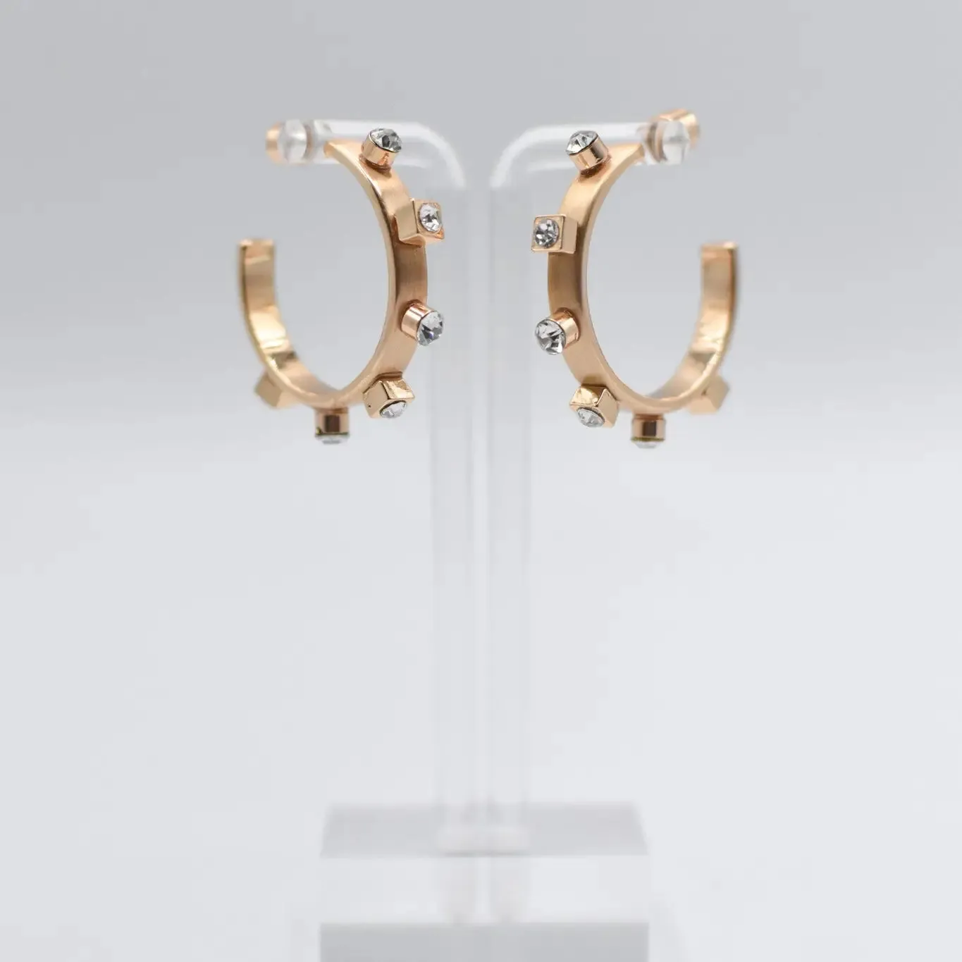 Gold Metal Hoop | Crystal sold by Belletique product image thumbnail 3