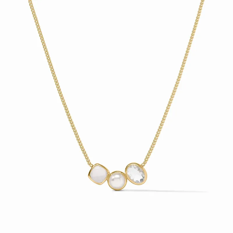 Kaleidoscope Delicate Necklace | Iridescent Clear Crystal sold by Belletique