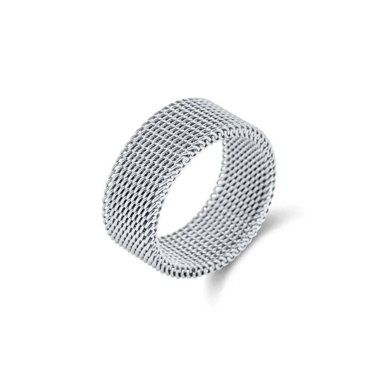 Etta Mesh Ring Silver sold by Belletique