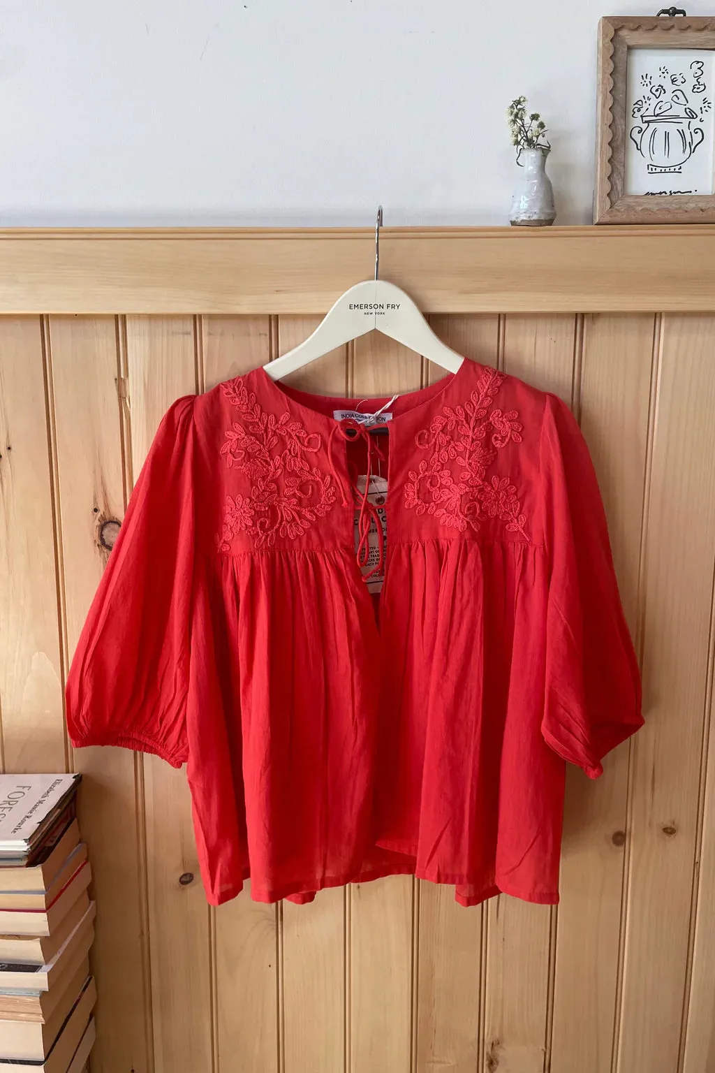 Embroidered Puff Isla Top | Grenadine sold by Belletique product image thumbnail 3