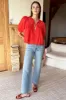 Embroidered Puff Isla Top | Grenadine sold by Belletique