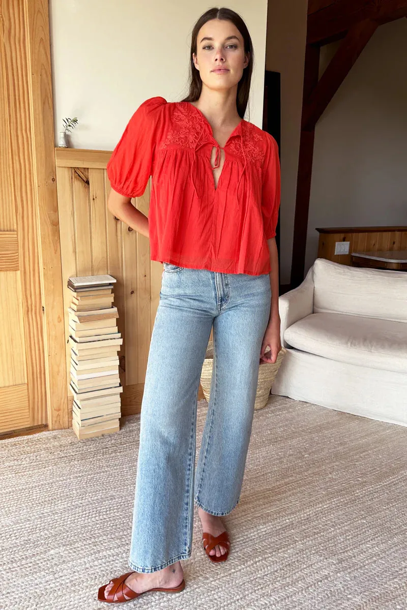 Embroidered Puff Isla Top | Grenadine sold by Belletique product image thumbnail 2