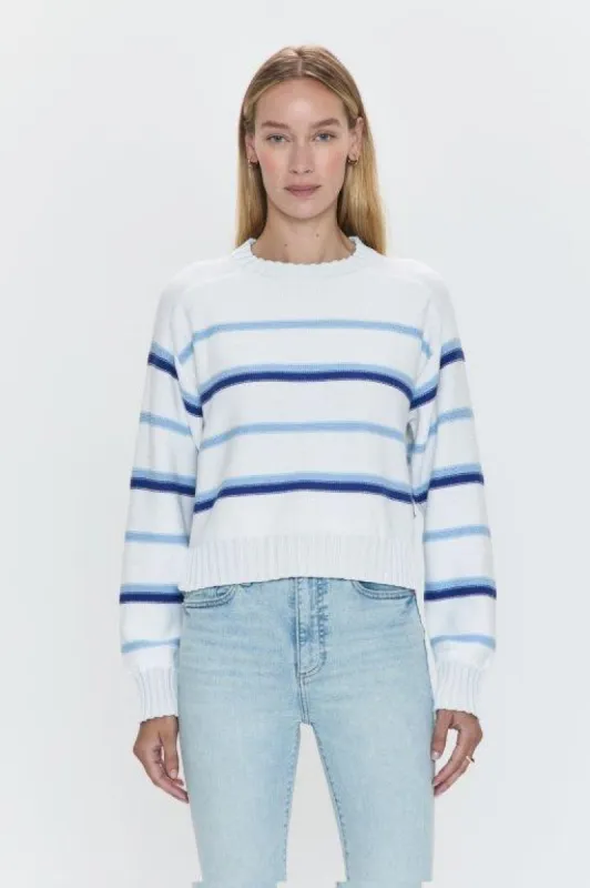 Adina Sweater | Pacific Stripe sold by Belletique
