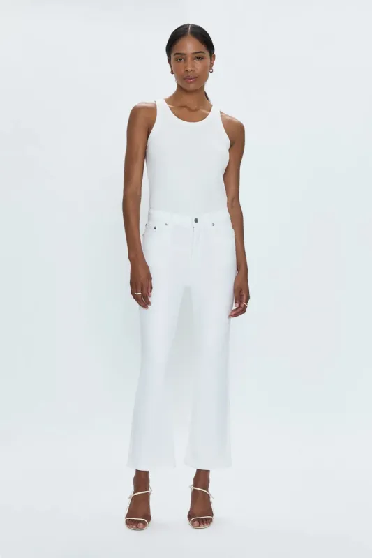 Lennon High Rise Crop Boot | Vivid White sold by Belletique