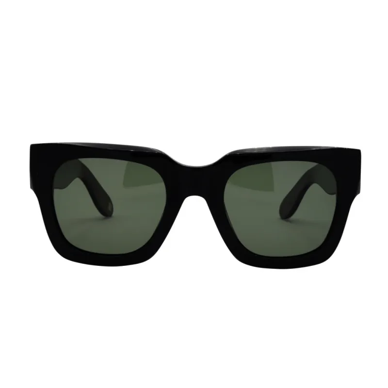 Jolene Sunglasses | Black/Smoke Polarized sold by Belletique