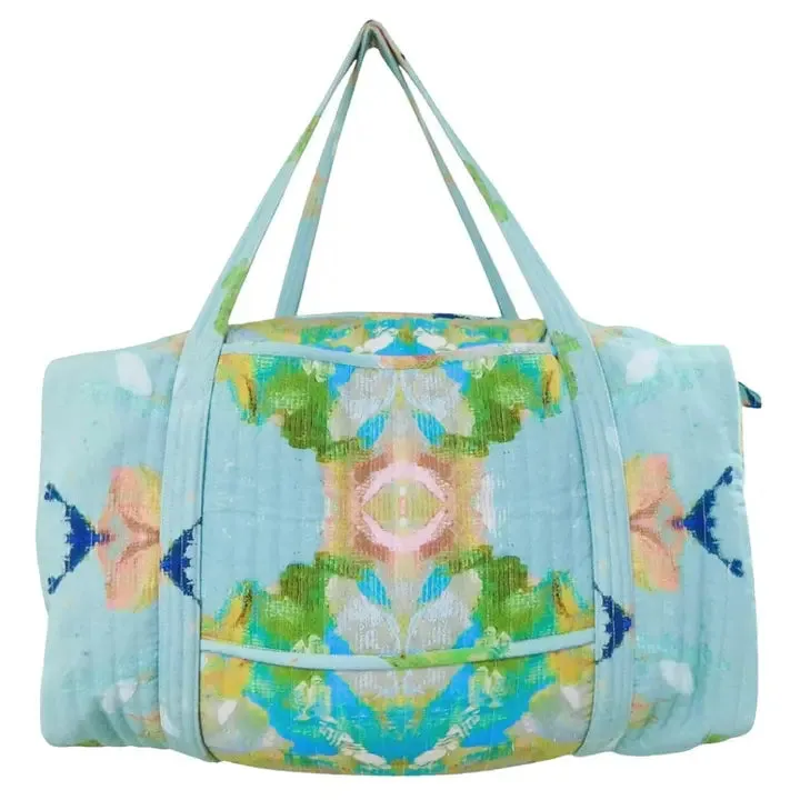 Stained Glass Blue Weekender Duffle Bag sold by Belletique