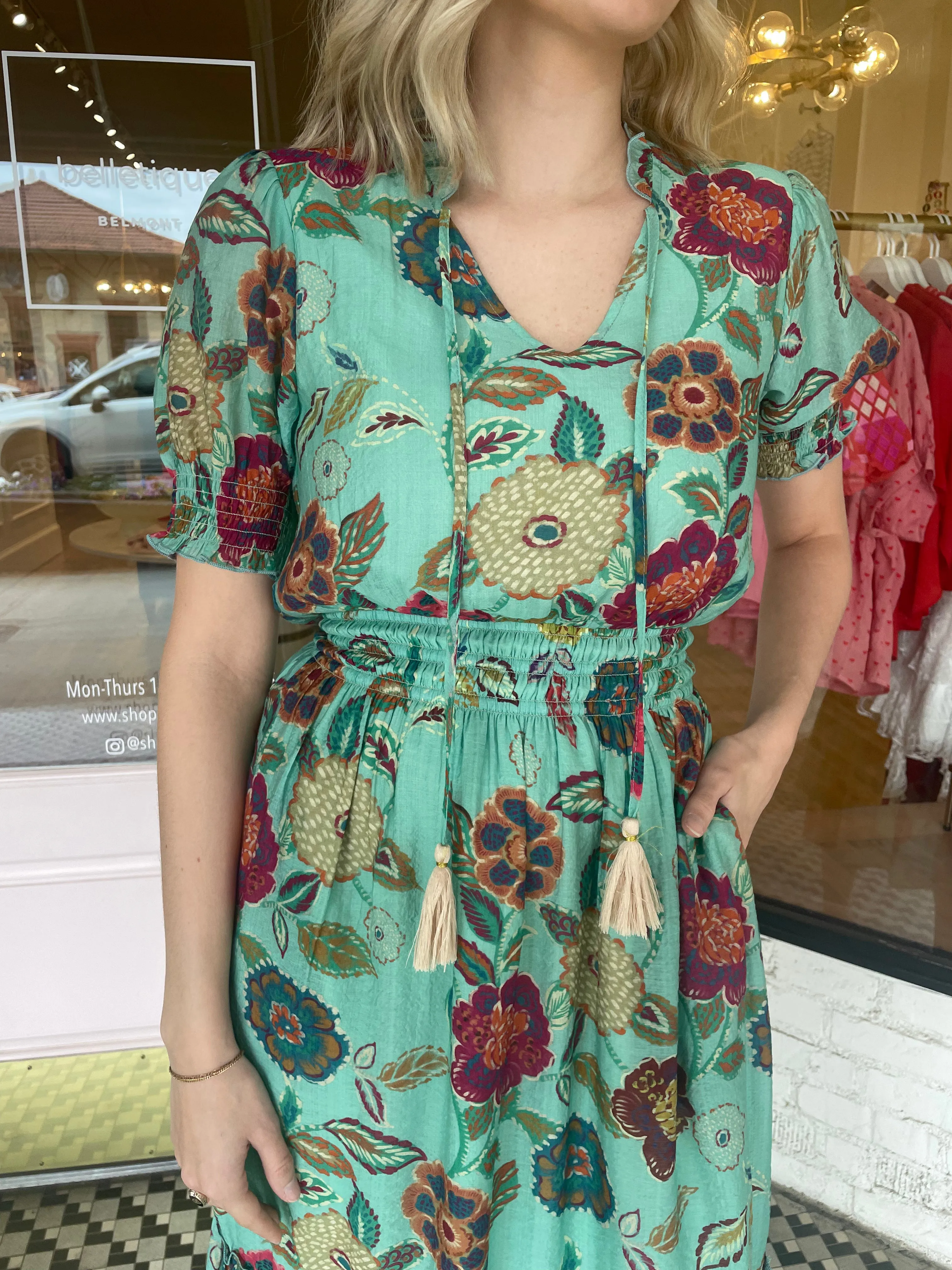 Floral Maxi Dress | Mint sold by Belletique product image thumbnail 2