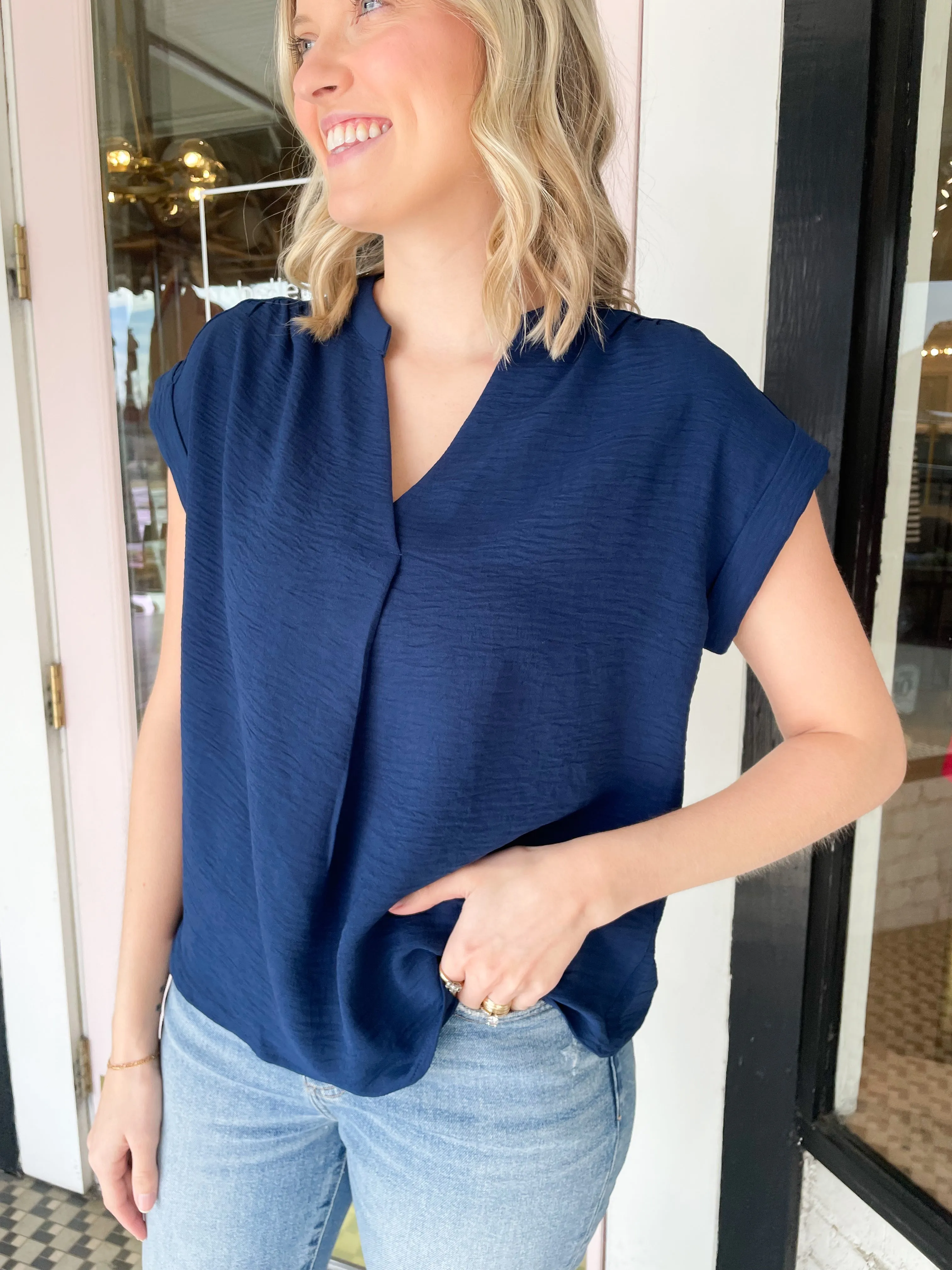 Nina Top | Navy sold by Belletique product image thumbnail 2