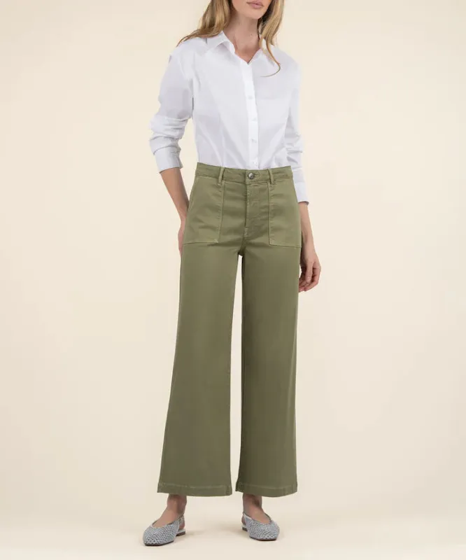 Meg High Rise Wide Leg Pants | Basil sold by Belletique