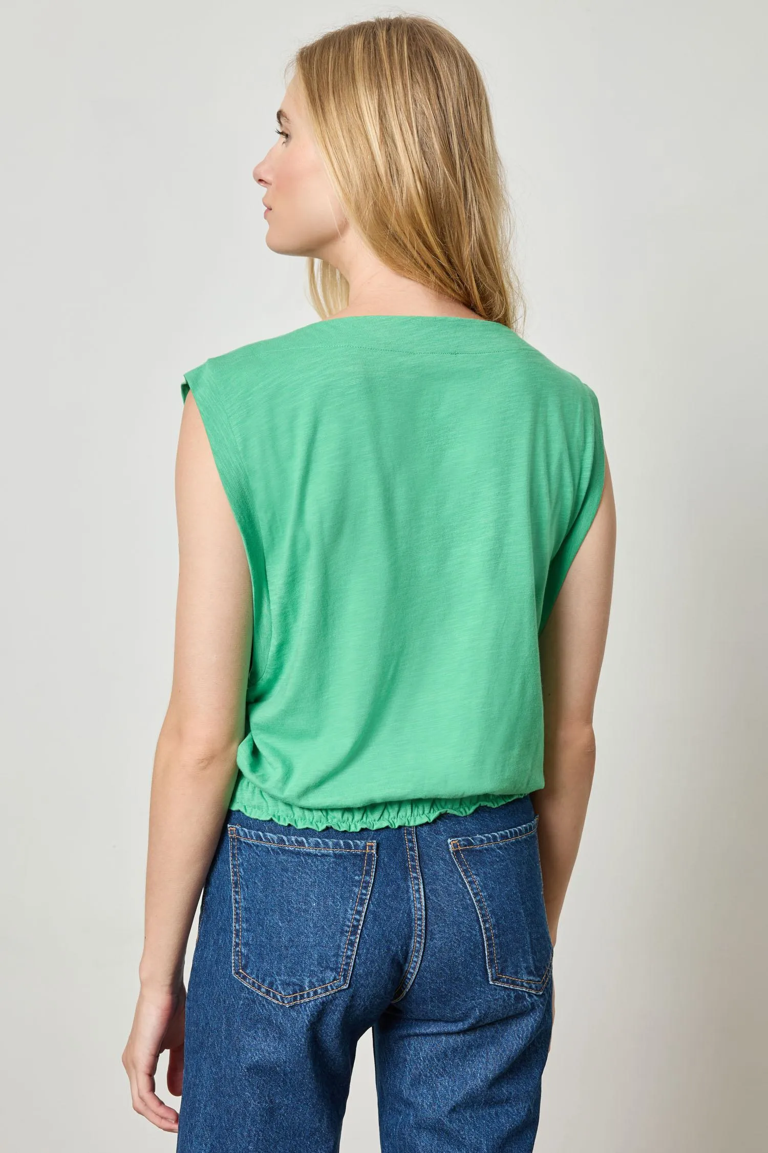 Elastic Hem Boatneck Top | Julep sold by Belletique product image thumbnail 2