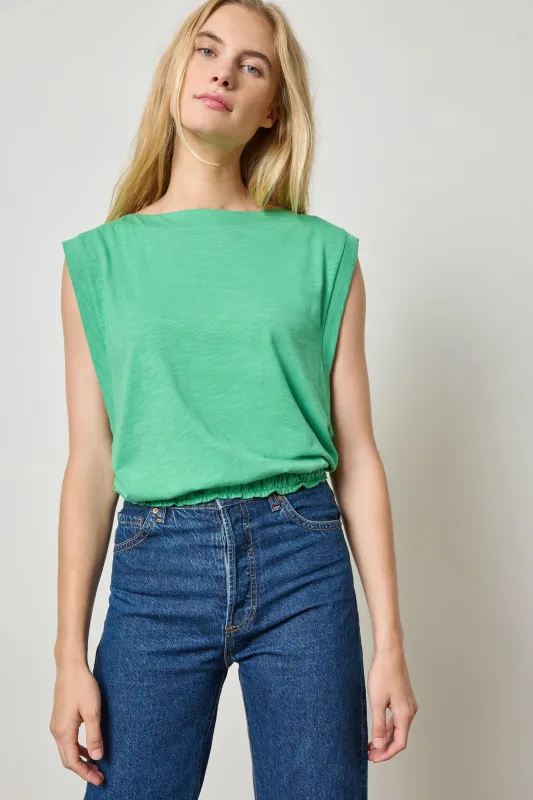 Elastic Hem Boatneck Top | Julep sold by Belletique