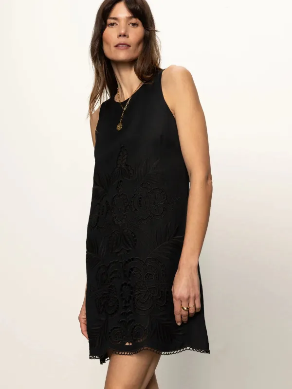 Embroidered Blooms Dress | Black sold by Belletique