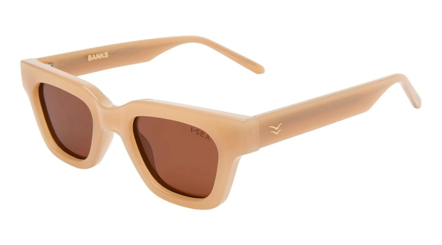 Banks Sunglasses | Vanilla/Brown Polarized sold by Belletique
