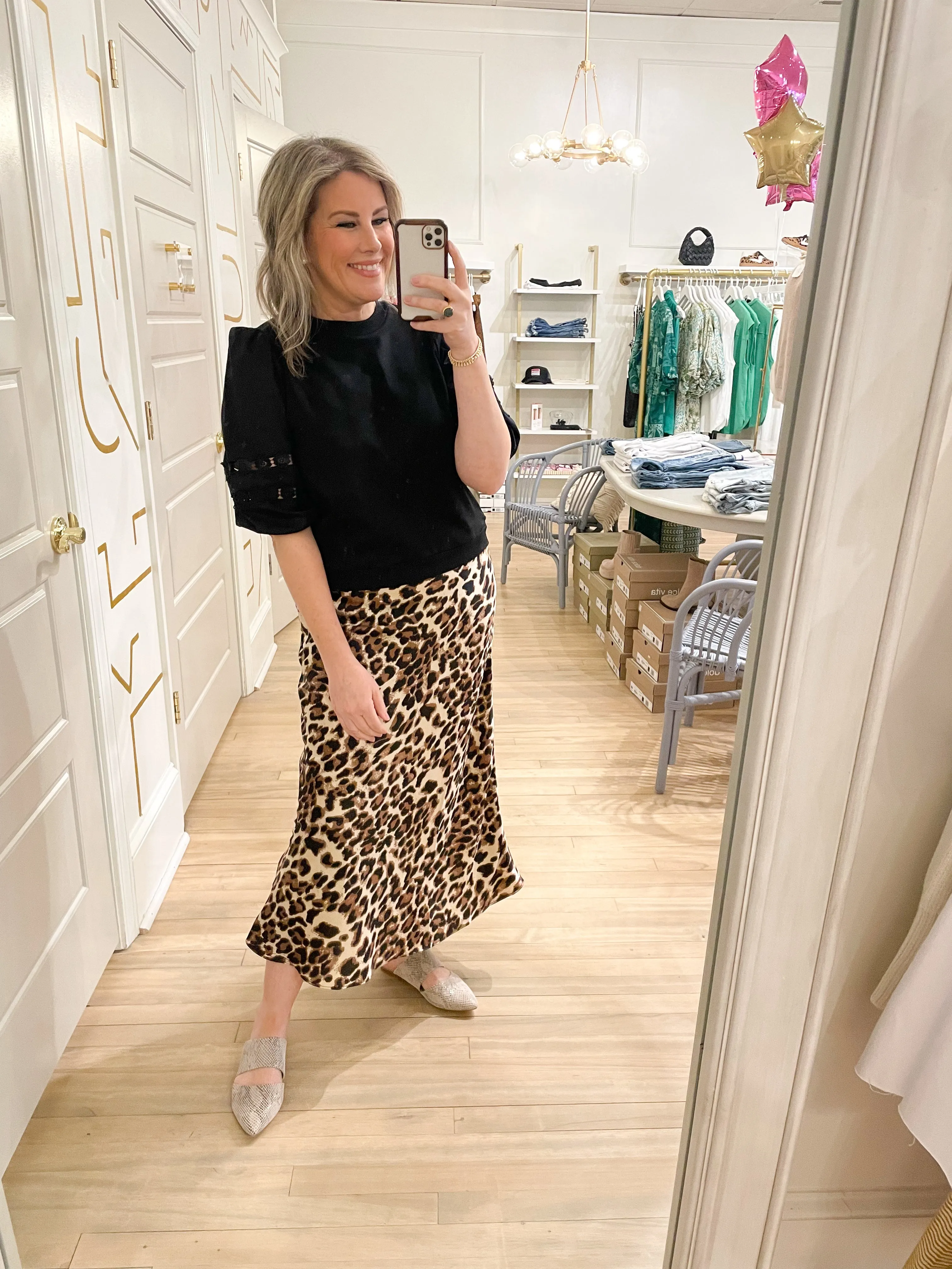 Midi Pencil Skirt | Leopard sold by Belletique