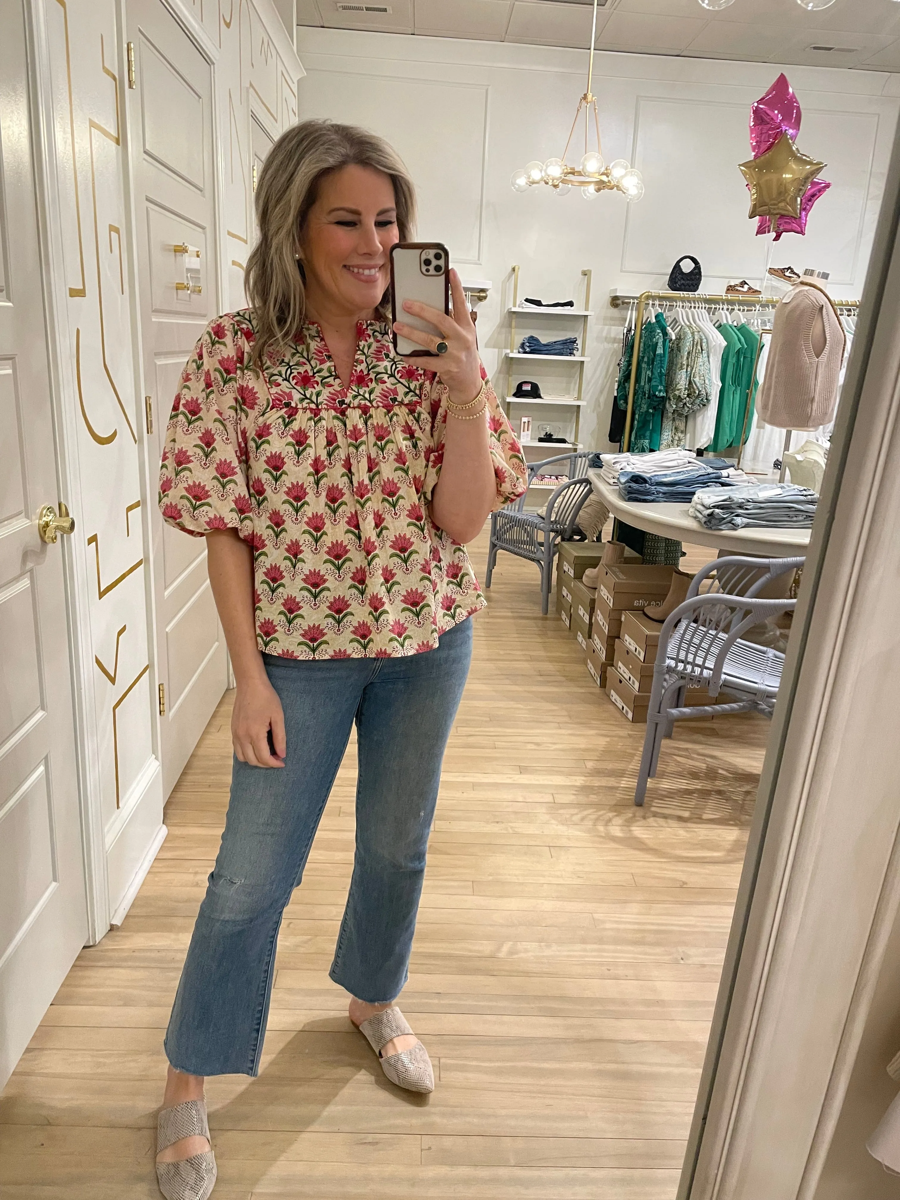 Magenta Floral Top sold by Belletique product image thumbnail 2