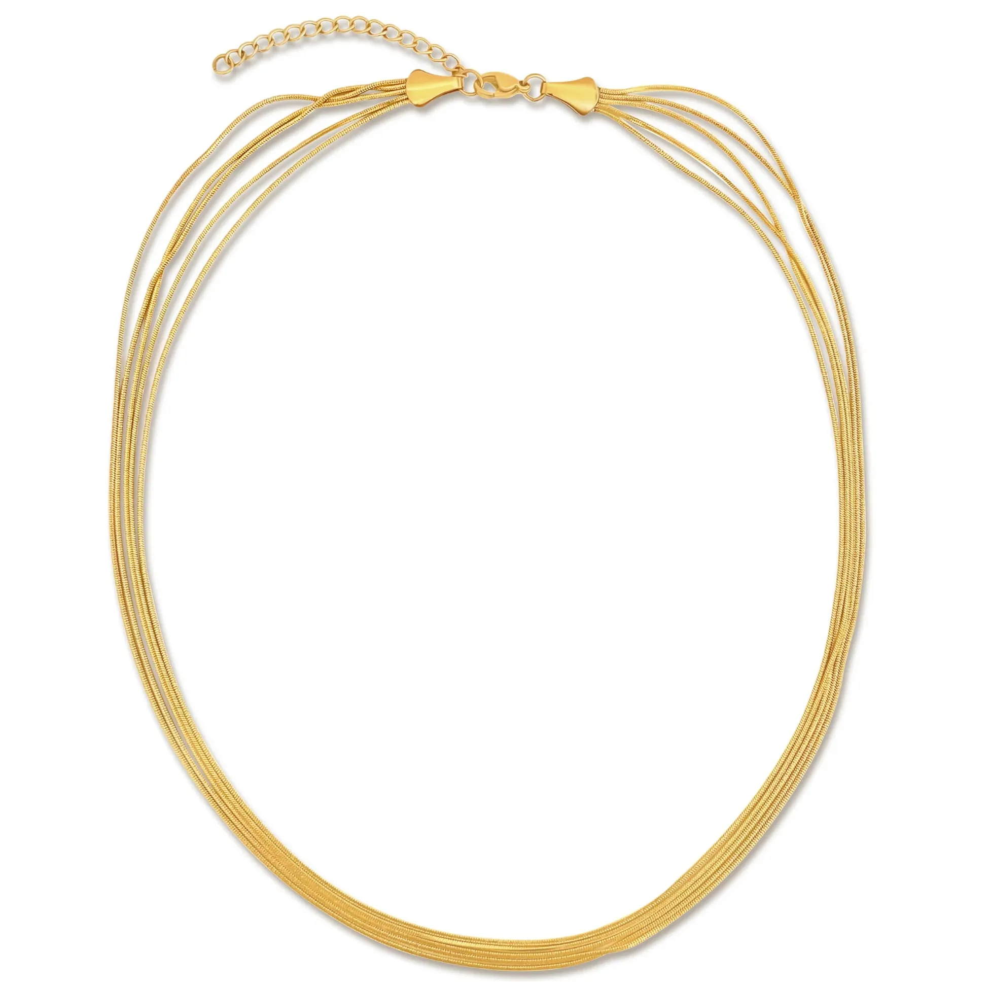 Justine Layered Chain Necklace | Gold sold by Belletique