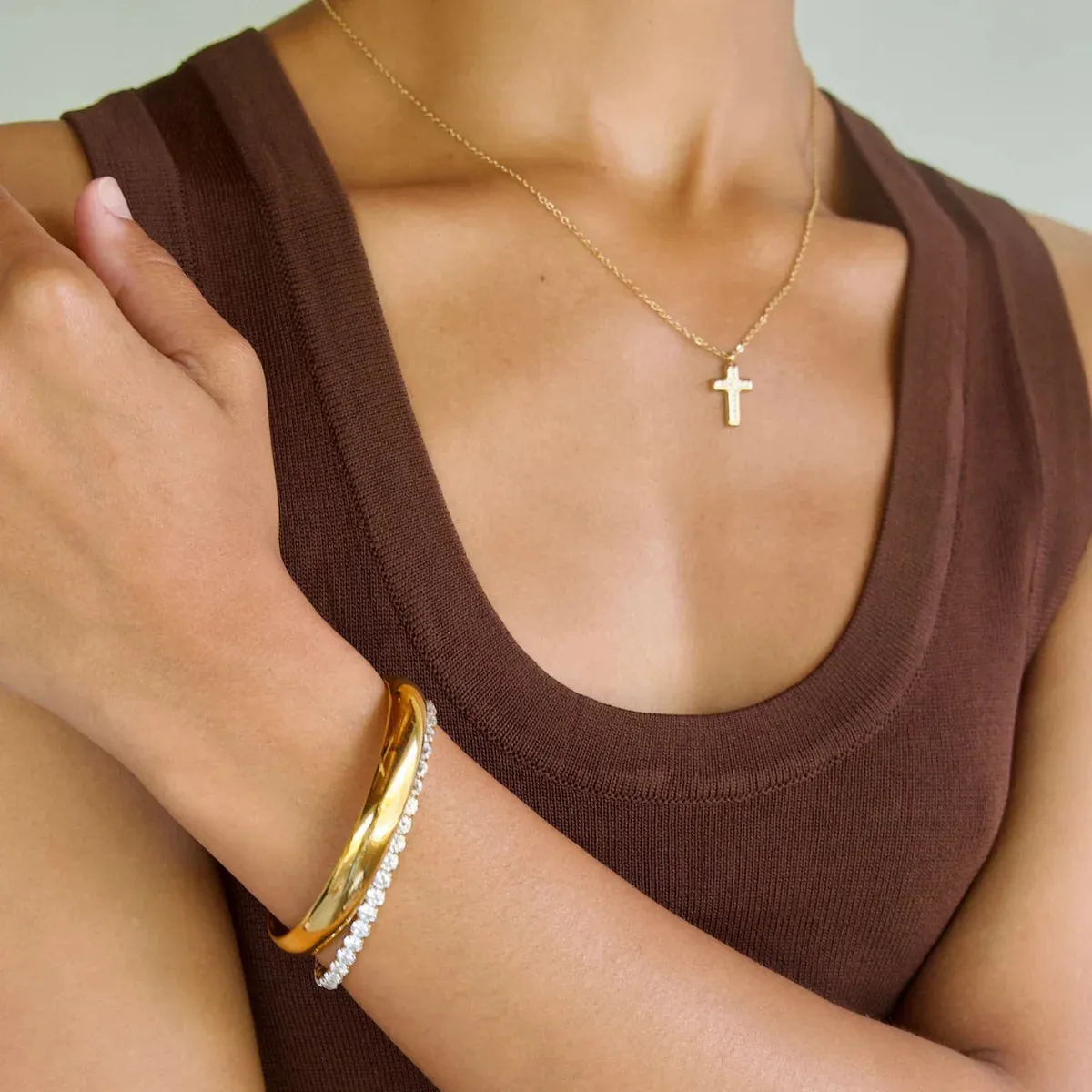 Wyatt Mini Cross Pendant Necklace sold by Belletique product image thumbnail 3