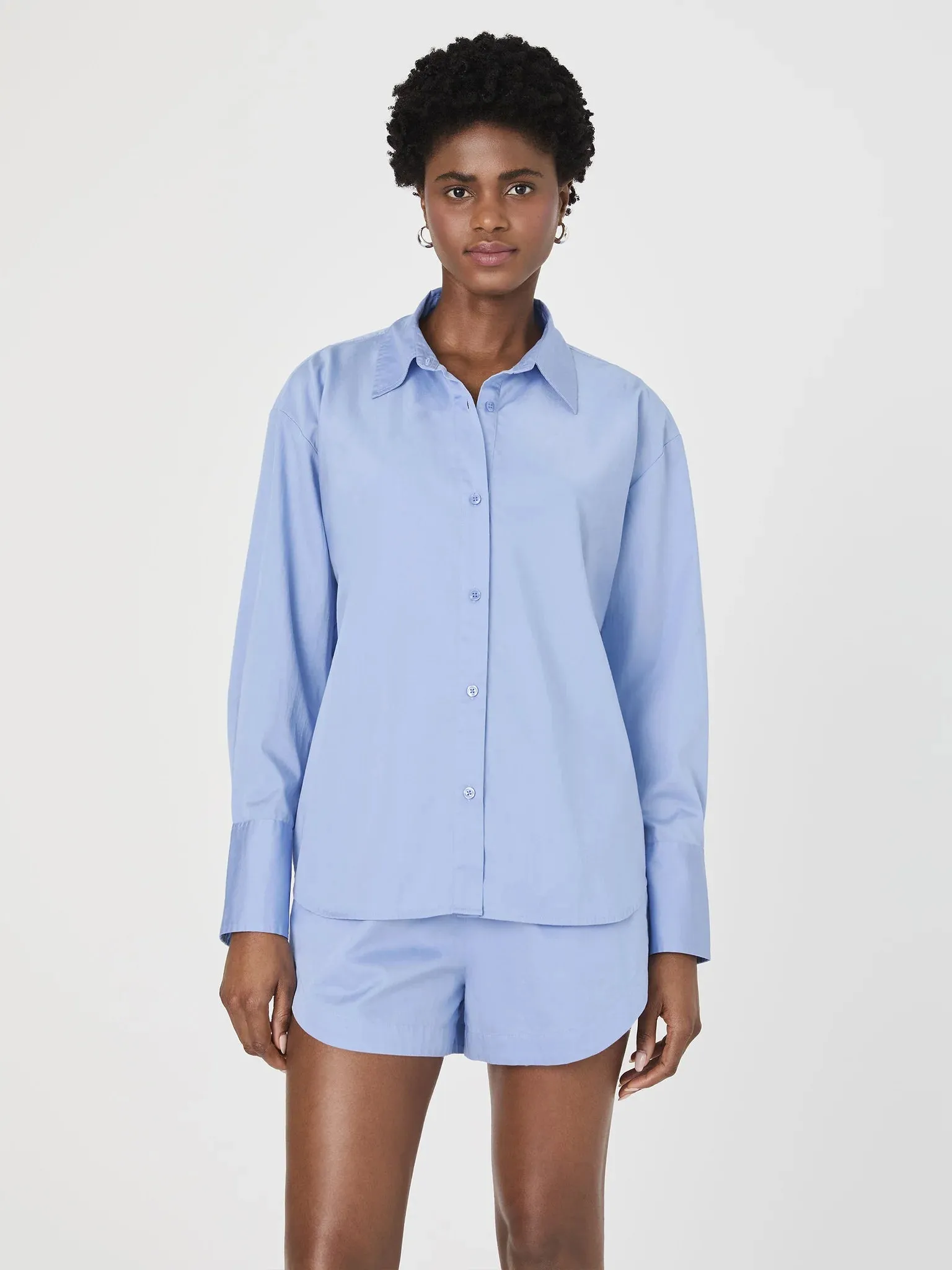 Alexix Cotton Oversized Shirt | Oxford Blue sold by Belletique product image thumbnail 5