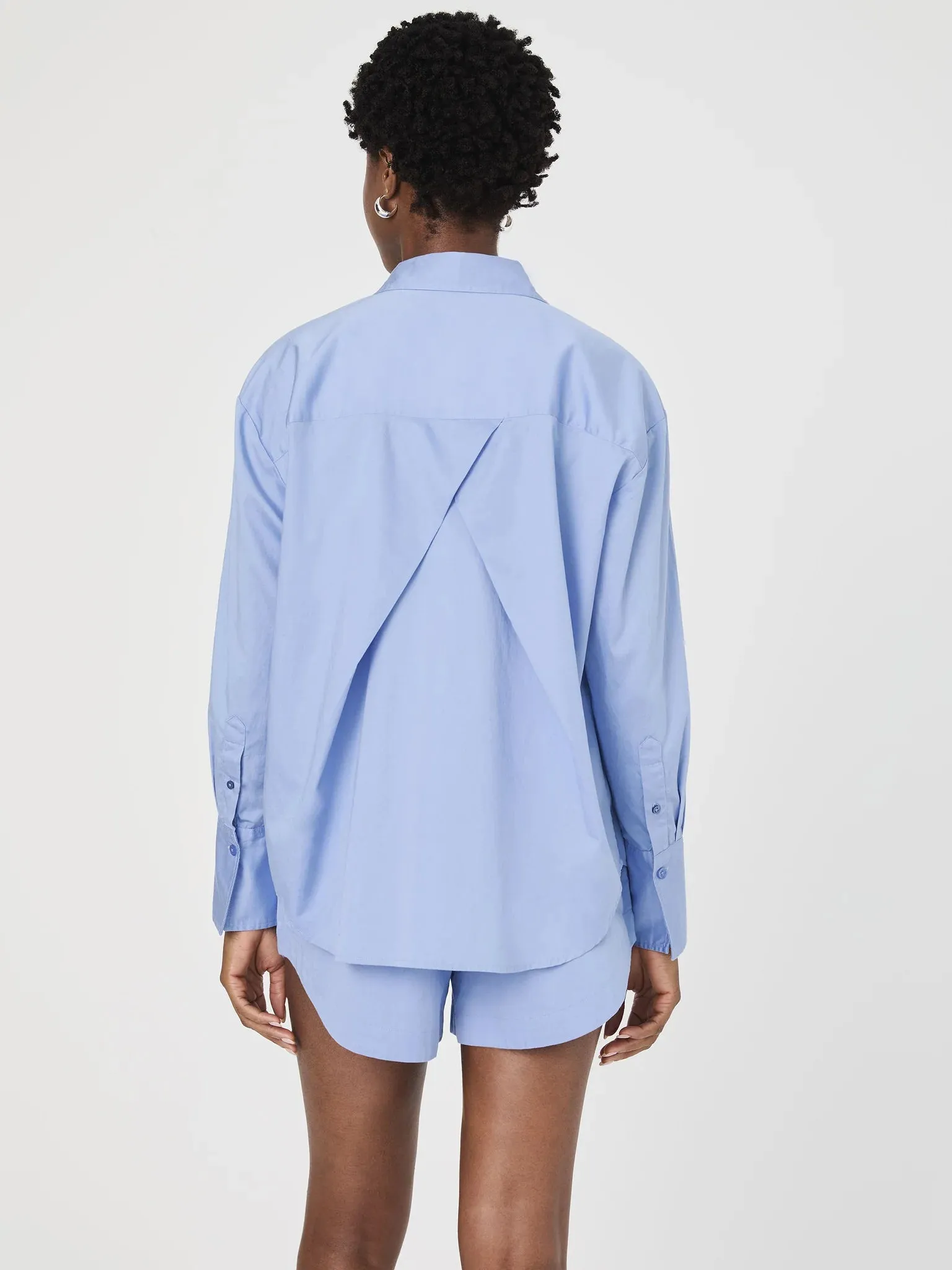 Alexix Cotton Oversized Shirt | Oxford Blue sold by Belletique product image thumbnail 4