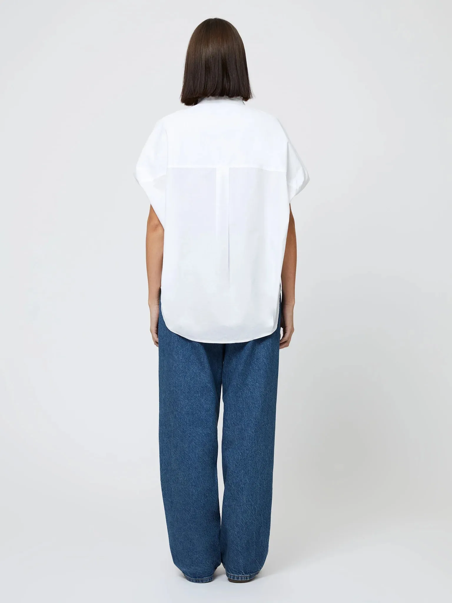 Cele Rhodes Poplin Short Sleeve Shirt Linen White sold by Belletique product image thumbnail 4
